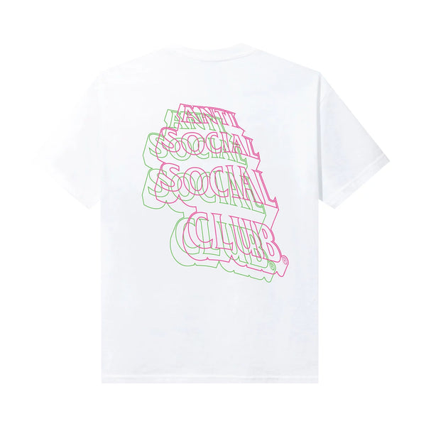 Anti Social Social Club Neon Lights And A Lot Of Rain Tee - White