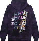 Anti Social Social Club Dissociative Hoodie 'Black/Purple Tie Dye'