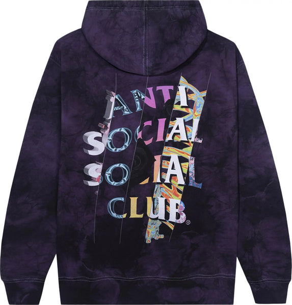 Anti Social Social Club Dissociative Tie Dye Hoodie 'Black/Purple'