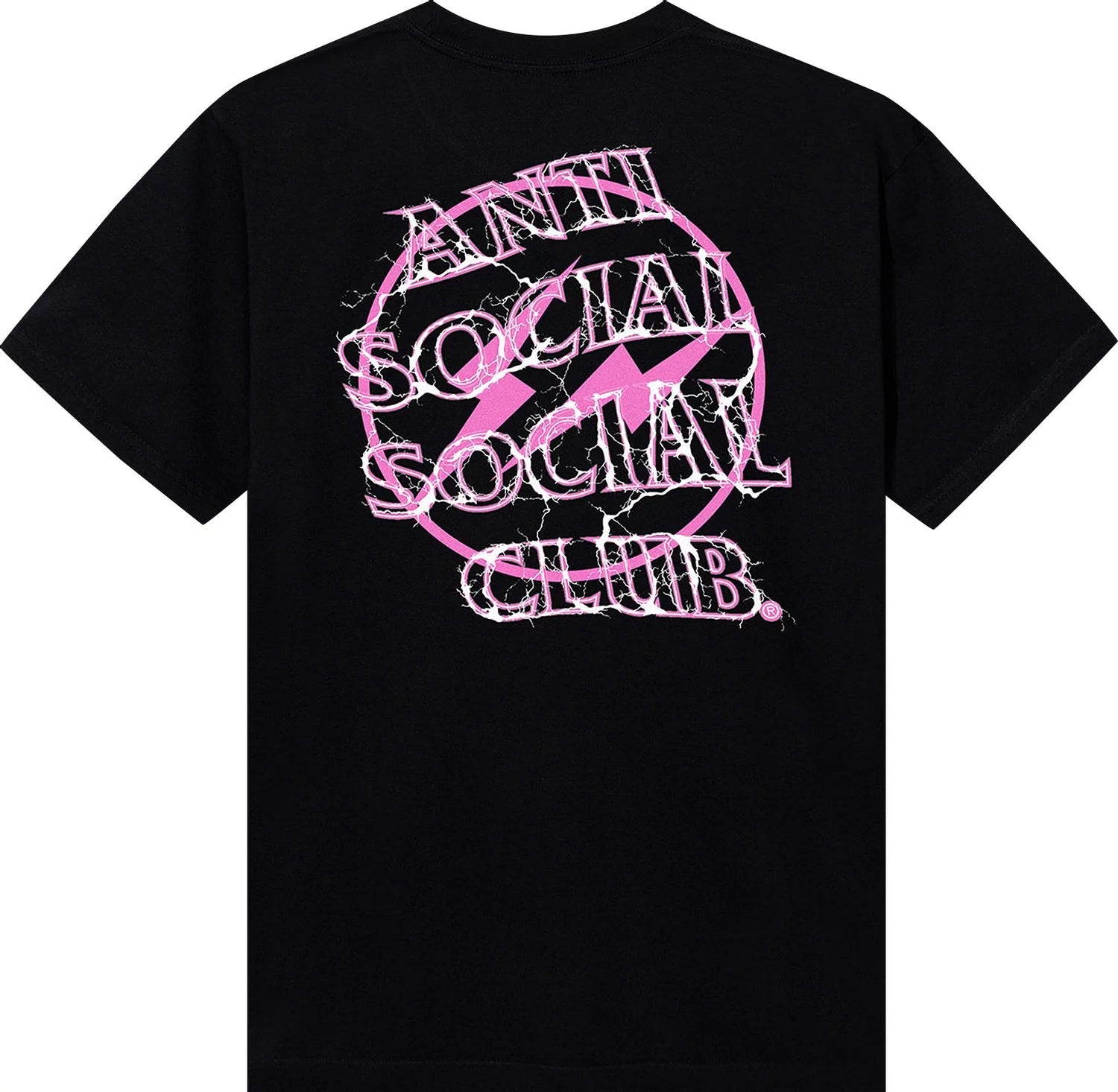 Anti Social Social Club x Fragment Design Bolt Tee - Black/Pink