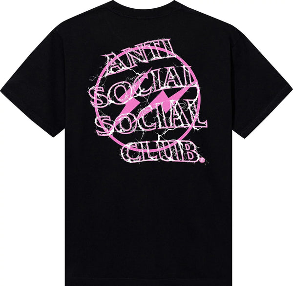 Anti Social Social Club x Fragment Design Bolt Tee - Black/Pink