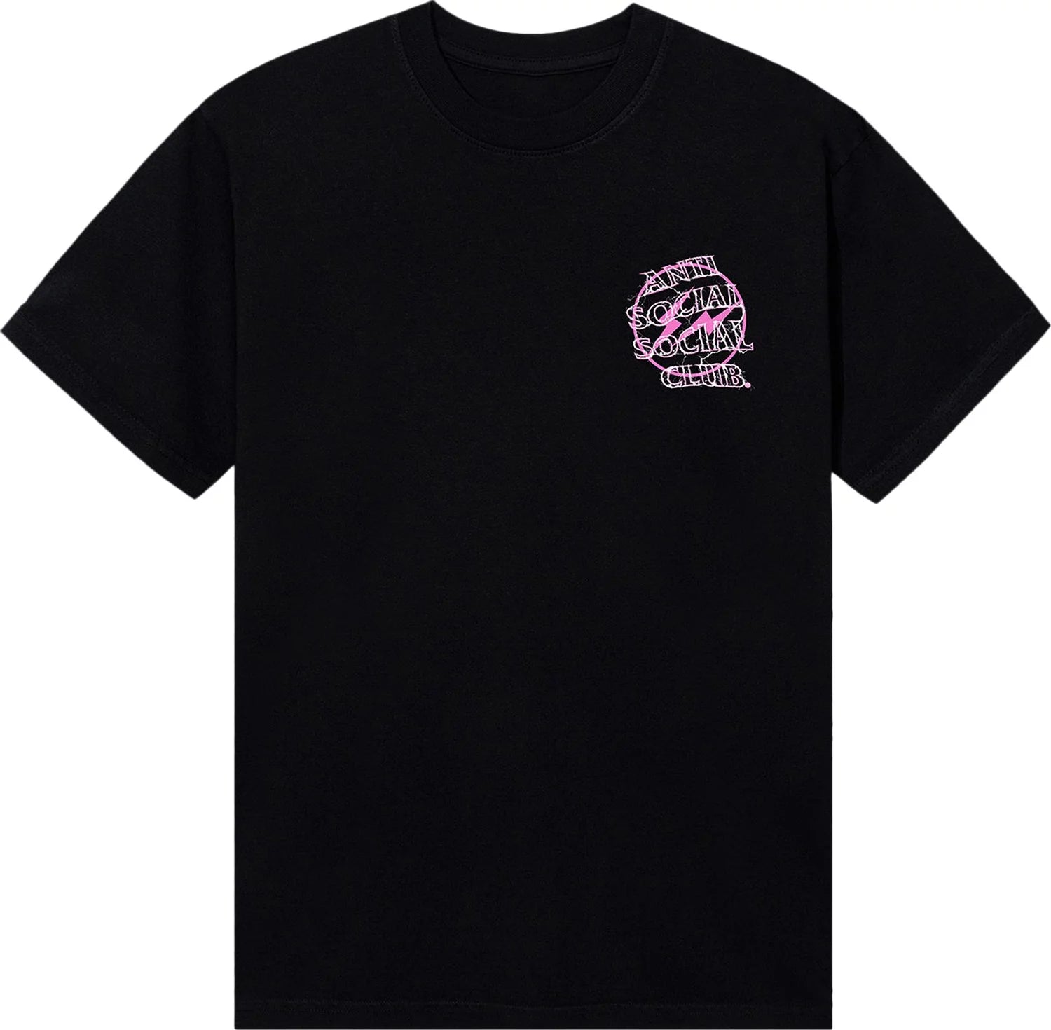 Anti Social Social Club x Fragment Design Bolt Tee - Black/Pink