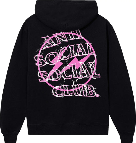 Anti Social Social Club x Fragment Design Bolt Hoodie - Black/Pink