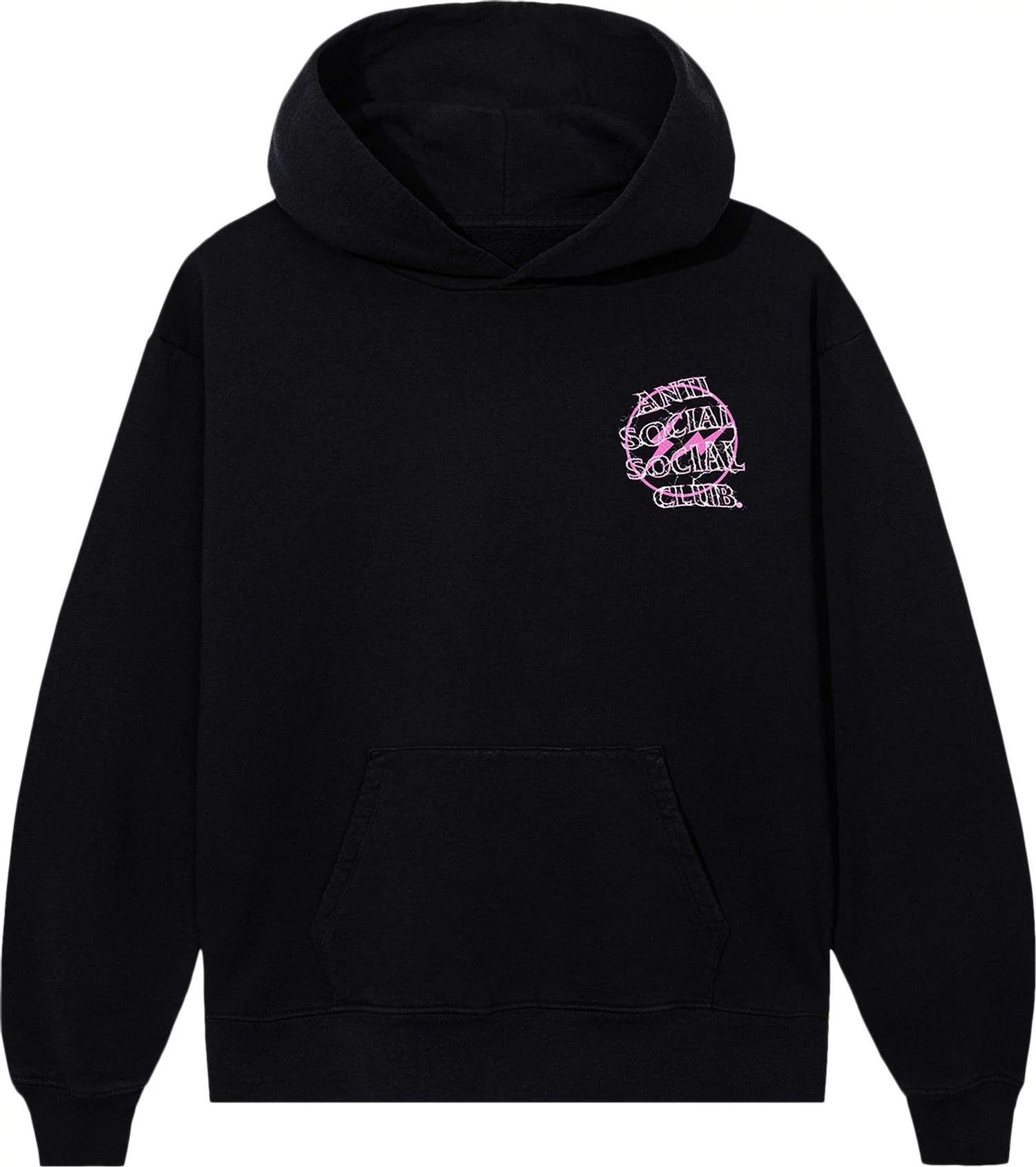 Anti Social Social Club x Fragment Design Bolt Hoodie - Black/Pink