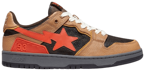 A Bathing Ape Bape SK8 Sta Brown Orange