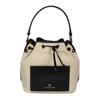 Michael Kors Maeve Medium Canvas Bucket Bag with Adjustable Shoulder Strap