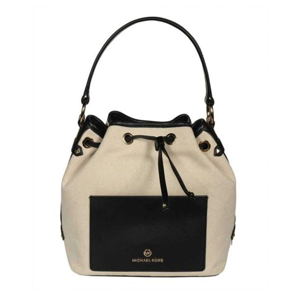 Michael Kors Maeve Medium Canvas Bucket Bag with Adjustable Shoulder Strap