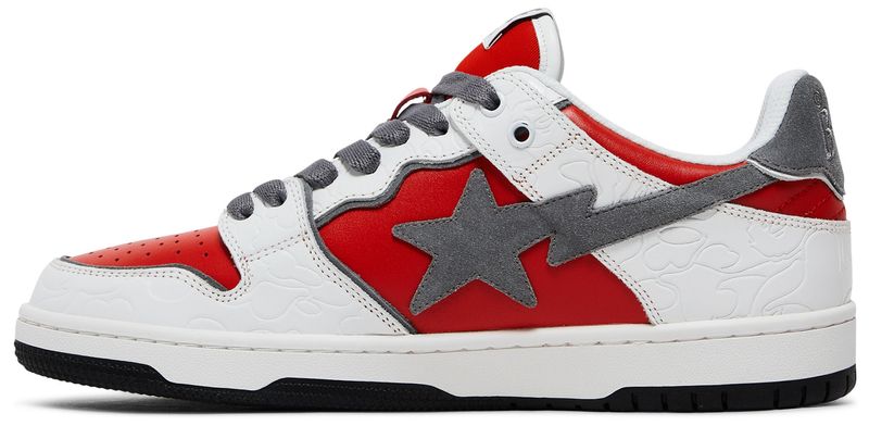 A Bathing Ape Bape SK8 Sta White Red