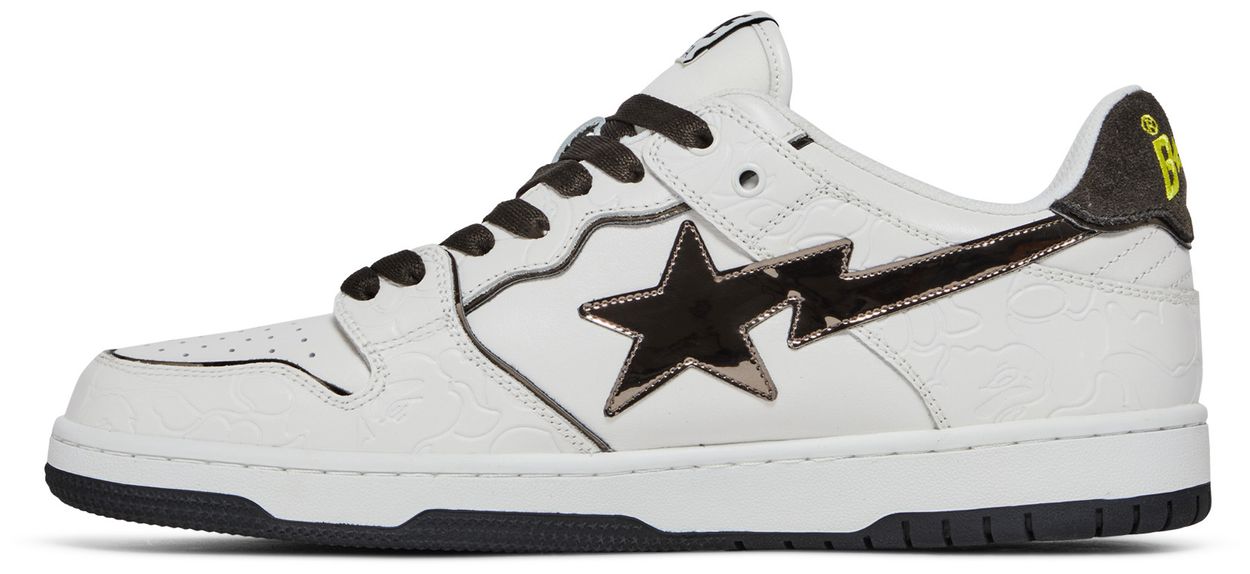 A Bathing Ape Bape SK8 Sta White Silver