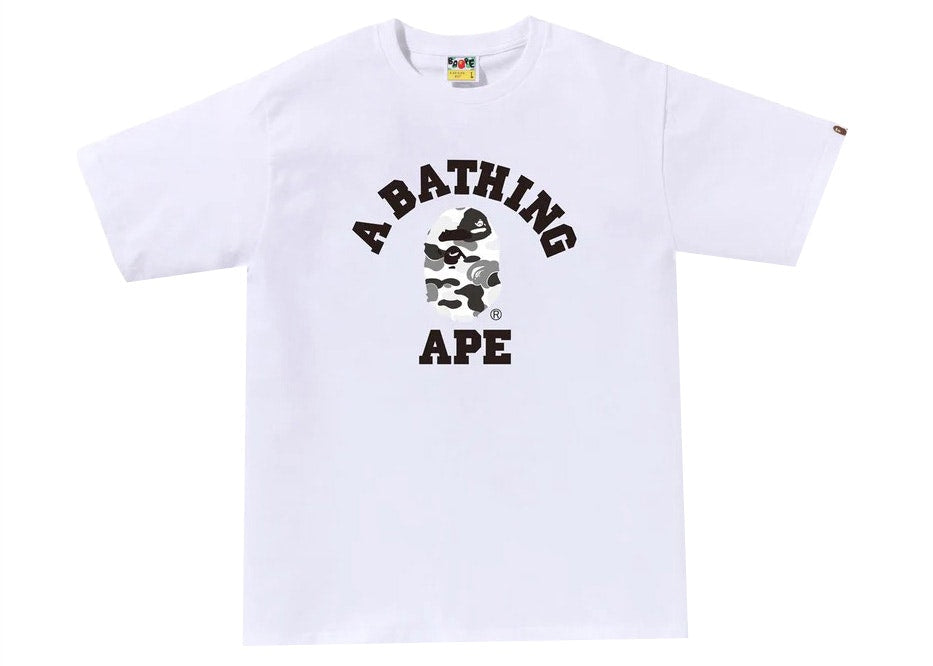 BAPE ABC Camo College Tee White/Grey