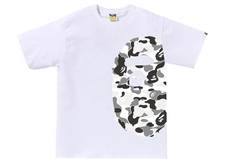 BAPE ABC Camo Side Big Ape Head Tee White GREY