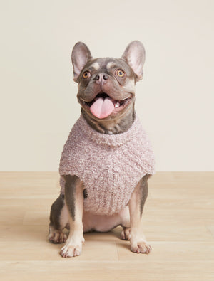 Barefoot Dreams CC Ribbed Pet Sweater Ballet Pink