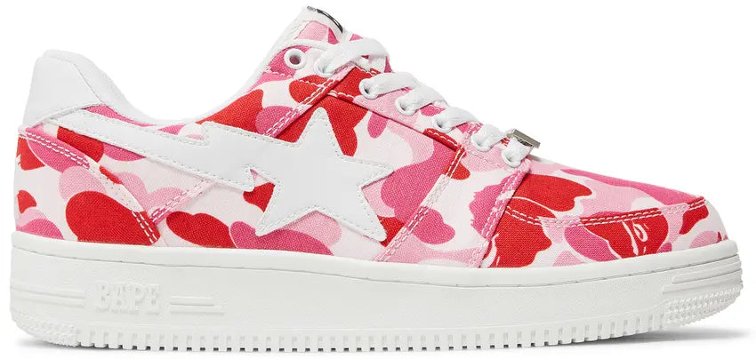 A Bathing Ape Bape Sta Low White ABC Camo Pink