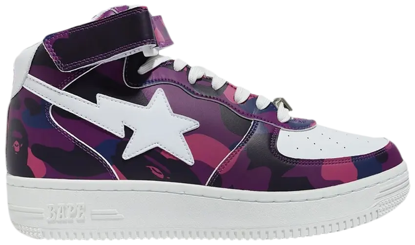 A Bathing Ape Bape Sta Mid Color Camo Purple