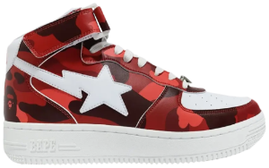 A Bathing Ape Bape Sta Mid Color Camo Red