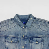 YGEBB 2022 Padded Denim Jacket In Washed Indigo