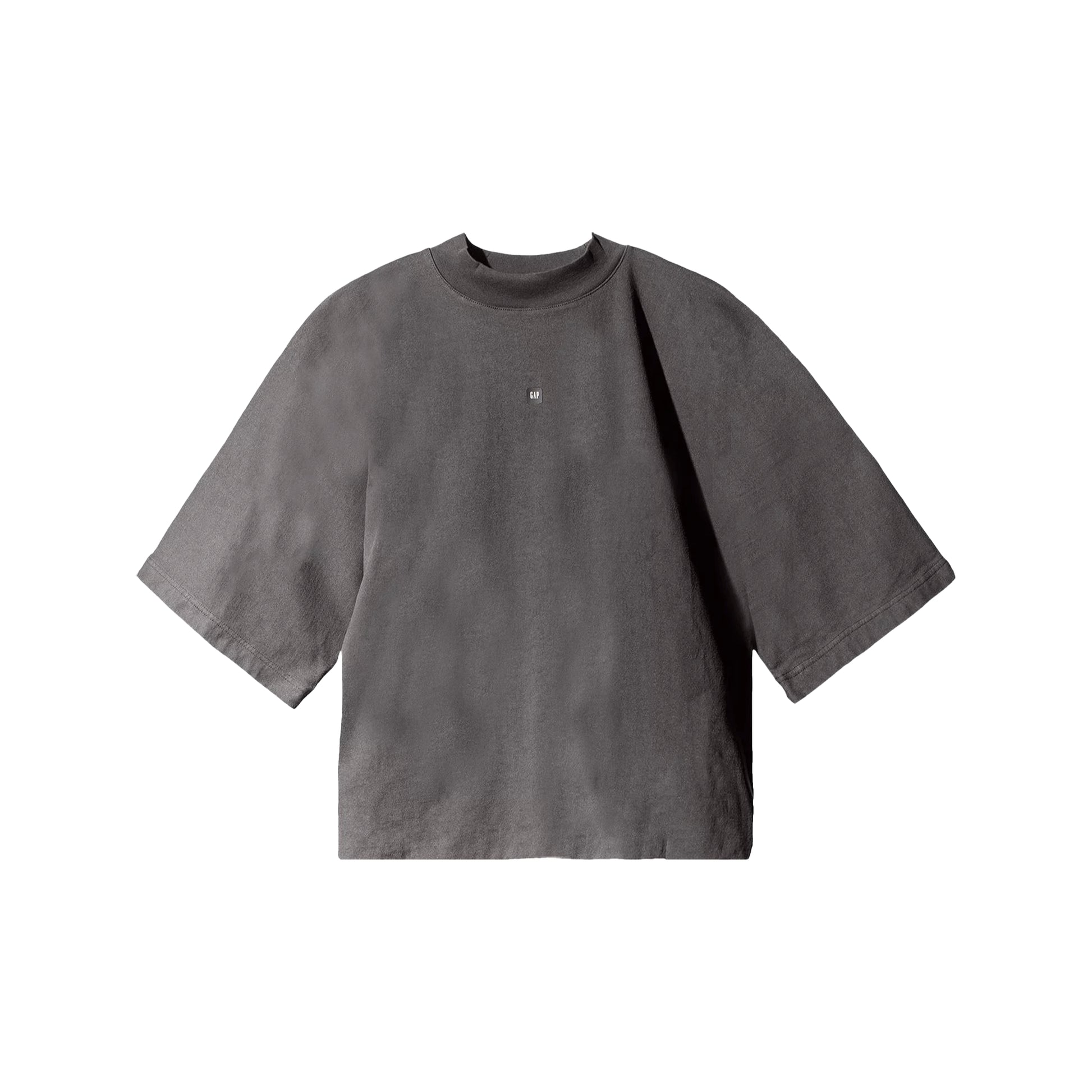 Yeezy Gap Engineered by Balenciaga Logo No Seam Crop Tee - Dark Grey