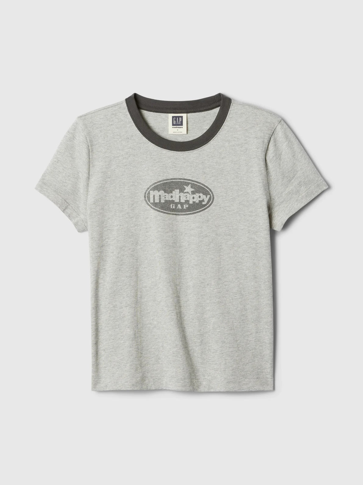 Gap - MadHappy - Ringer Tee - Heather Grey