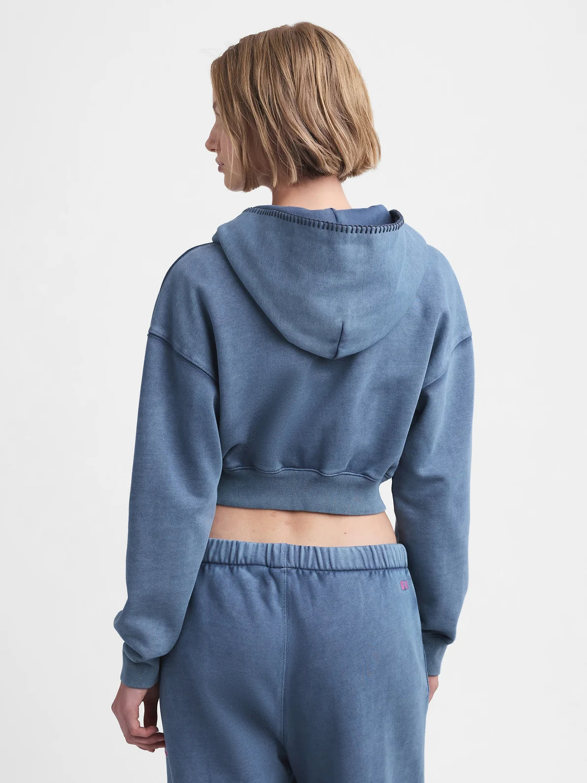 Gap - MadHappy - Full Zip Cropped Mad Hoodie - Navy