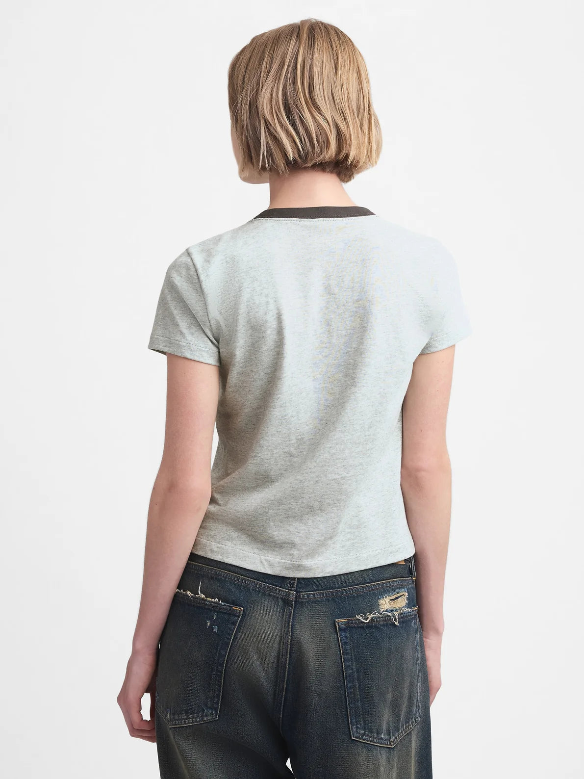 Gap - MadHappy - Ringer Tee - Heather Grey