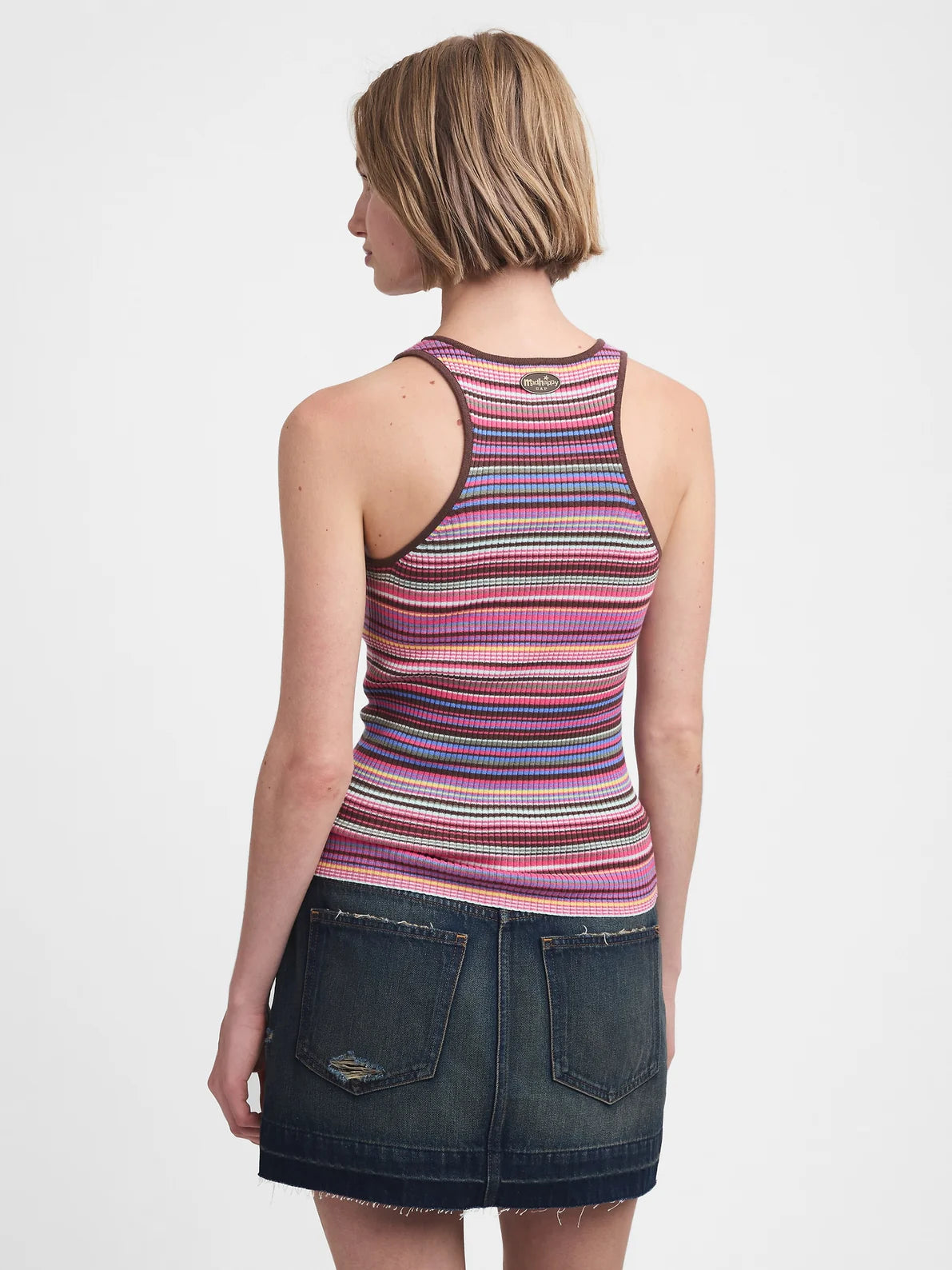 Gap - MadHappy - Stripe Sweater Tank - Mulberry Multi