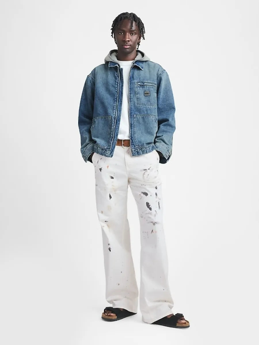 Gap - MadHappy - Denim Jacket Fleece Hood - Medium Wash
