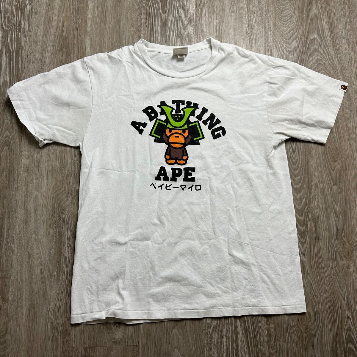 A Bathing Ape Baby Milo Samurai Tee WHITE