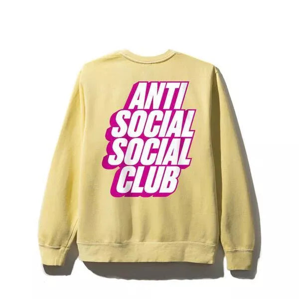 Anti Social Social Club Blocked Crewneck - Yellow
