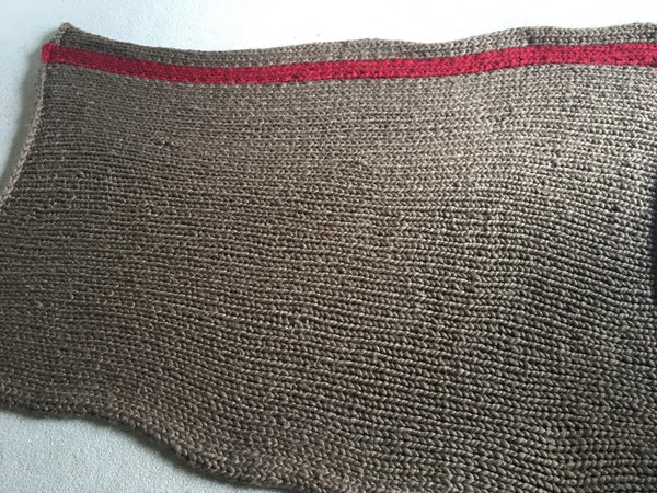 CHNKY KNIT CRML RED STP 70X5